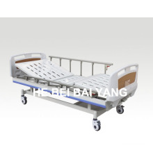 (A-60) --Movable Double-Function Manual Hospital Bed with ABS Bed Head